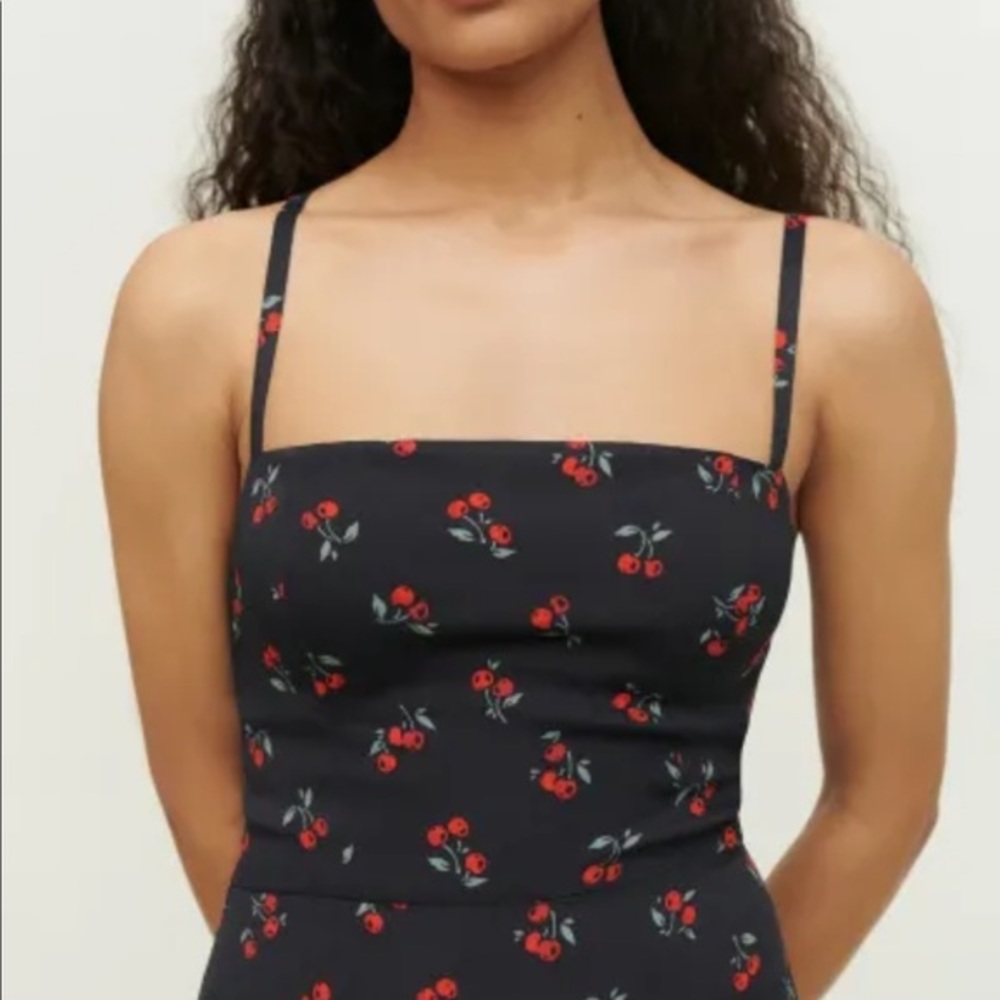 Reformation Afternoon Dress in Black Cherry *NEW* - Picture 2 of 6